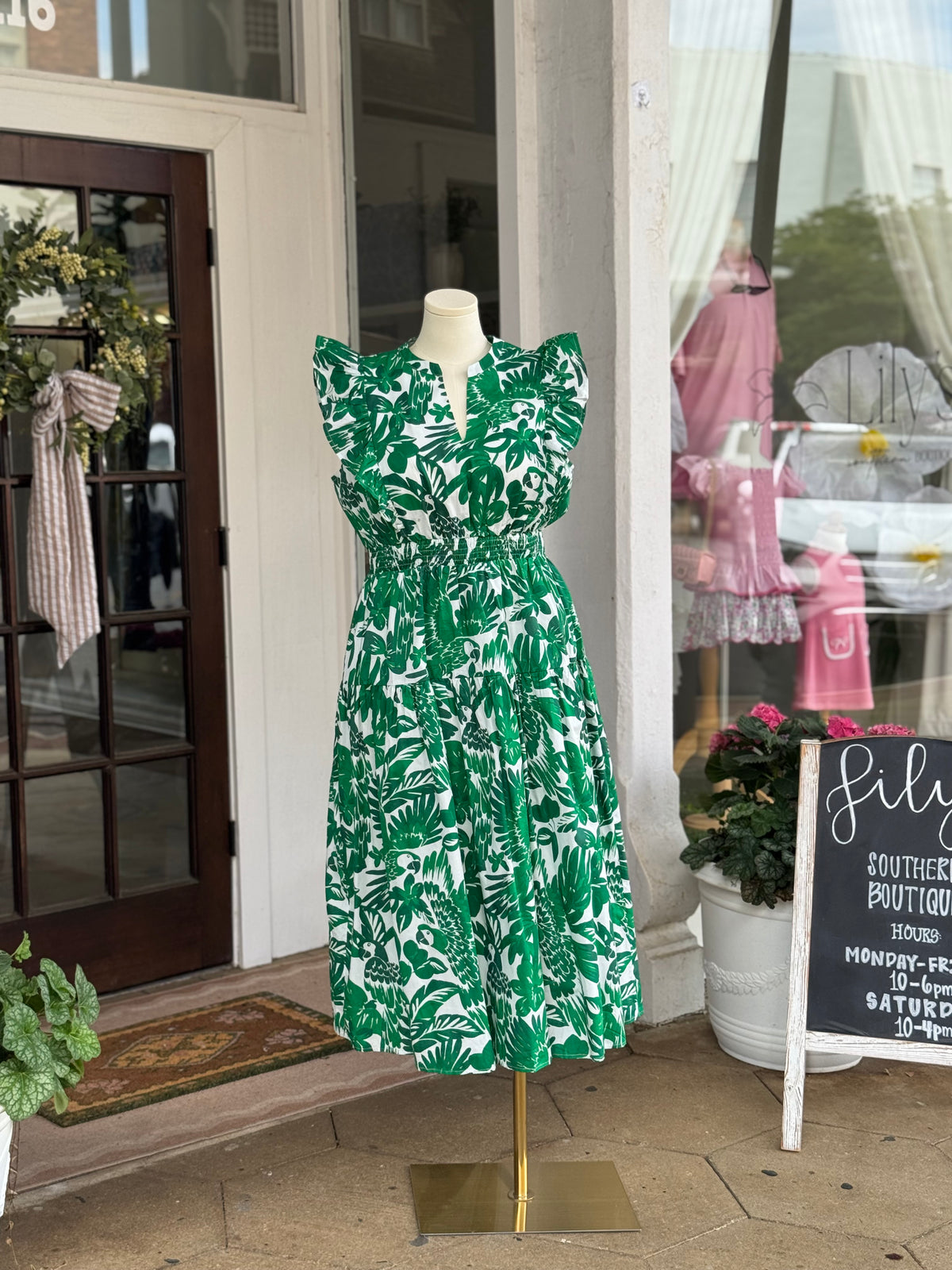 green maxi floral dress CURVY Size:UK8/US4 Pink Dress Shirt Black Blouson Bodice May be worn with