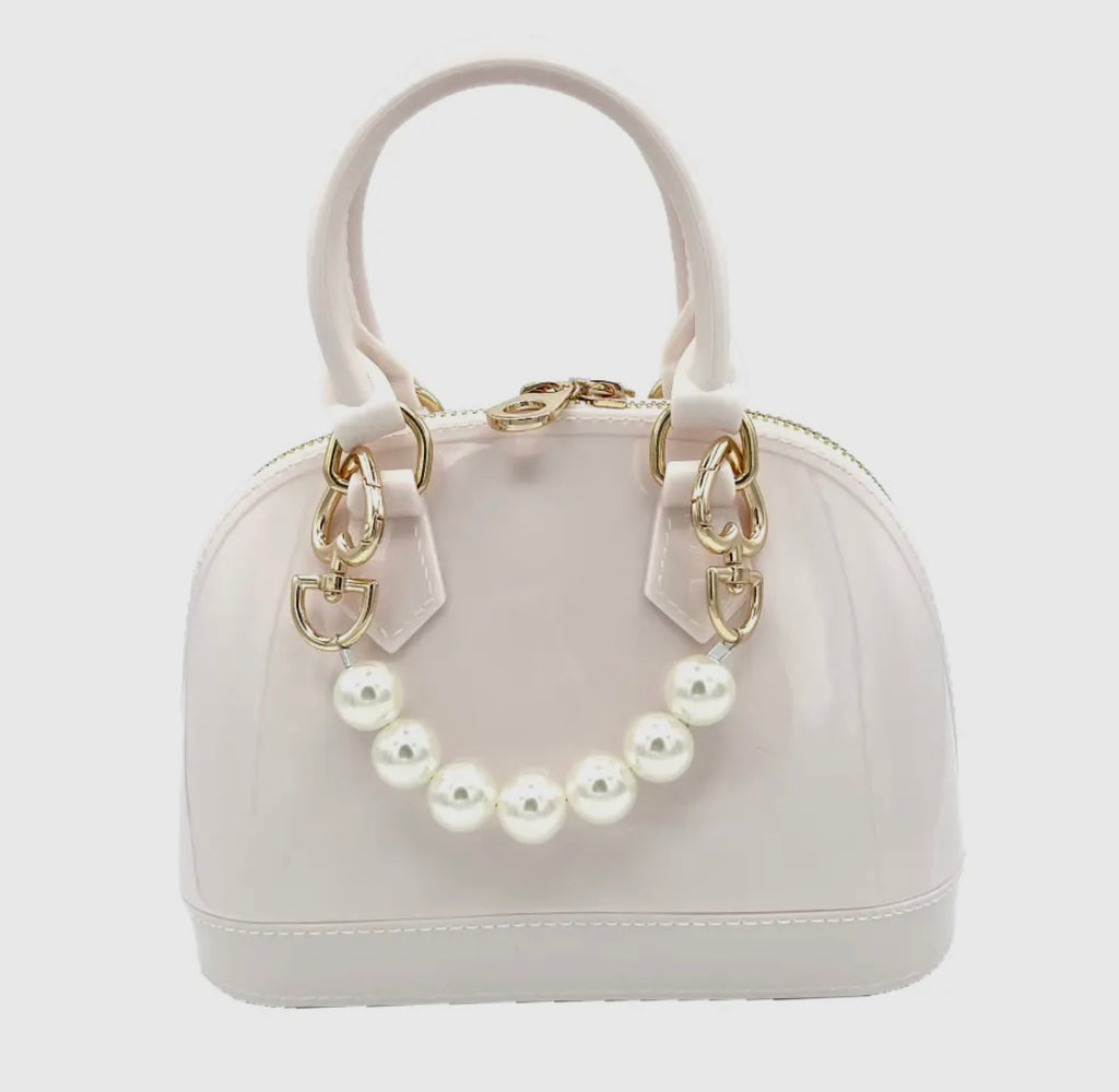 TWEEN Cate Blush White Jelly Purse