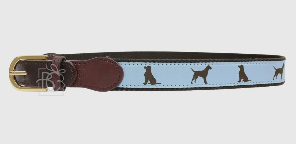 TODDLER Dog Ribbon Belt (Millennium Blue/Brown)