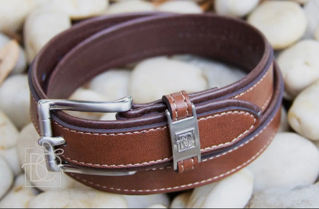 TODDLER Double Leather Belt (Brown/Light Brown)