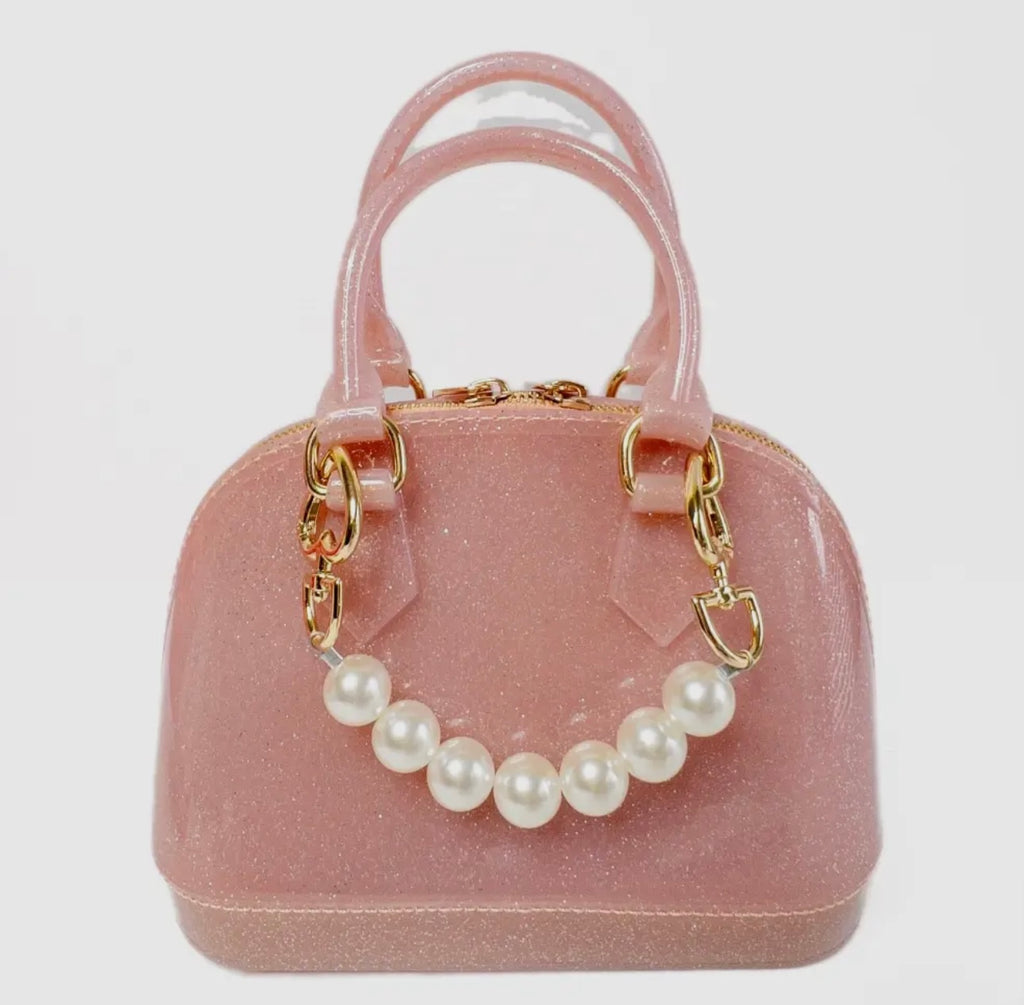 TWEEN Cate Light Pink Sparkle Jelly Purse