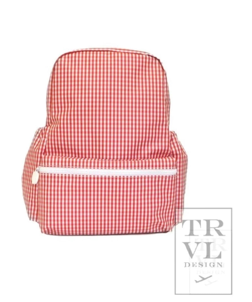 Gingham Red Backpack