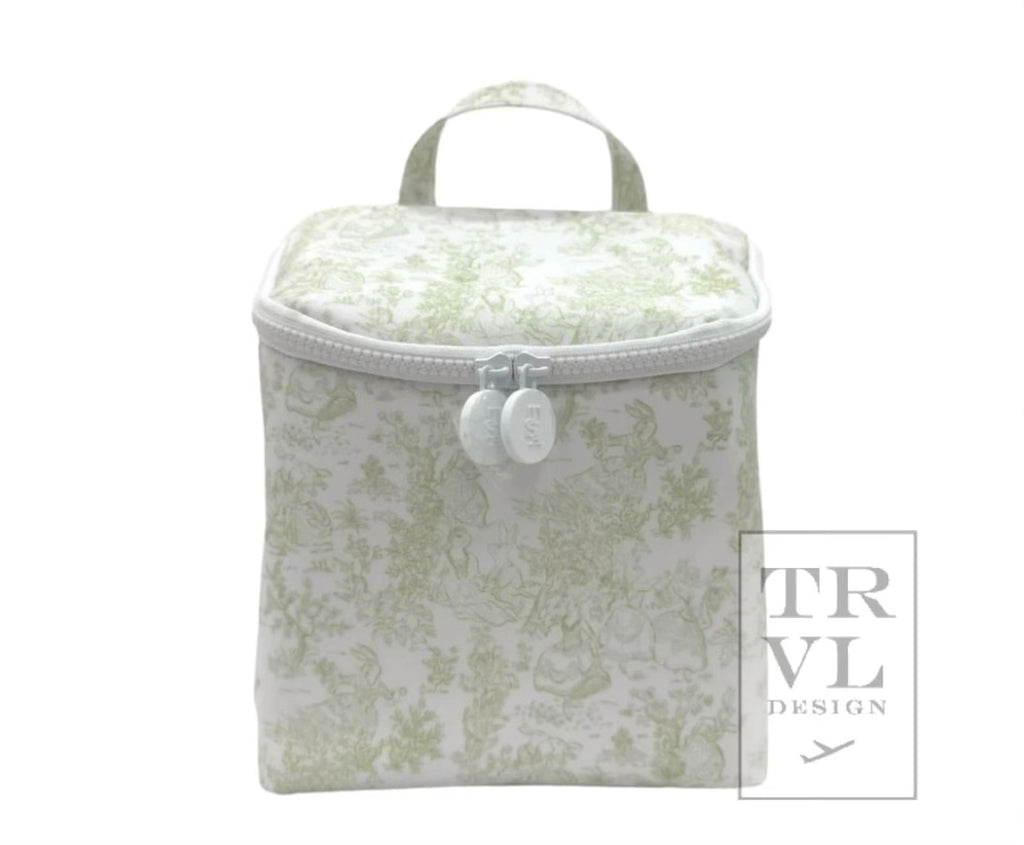 Bunny Toile Green Insulated Lunch Bag