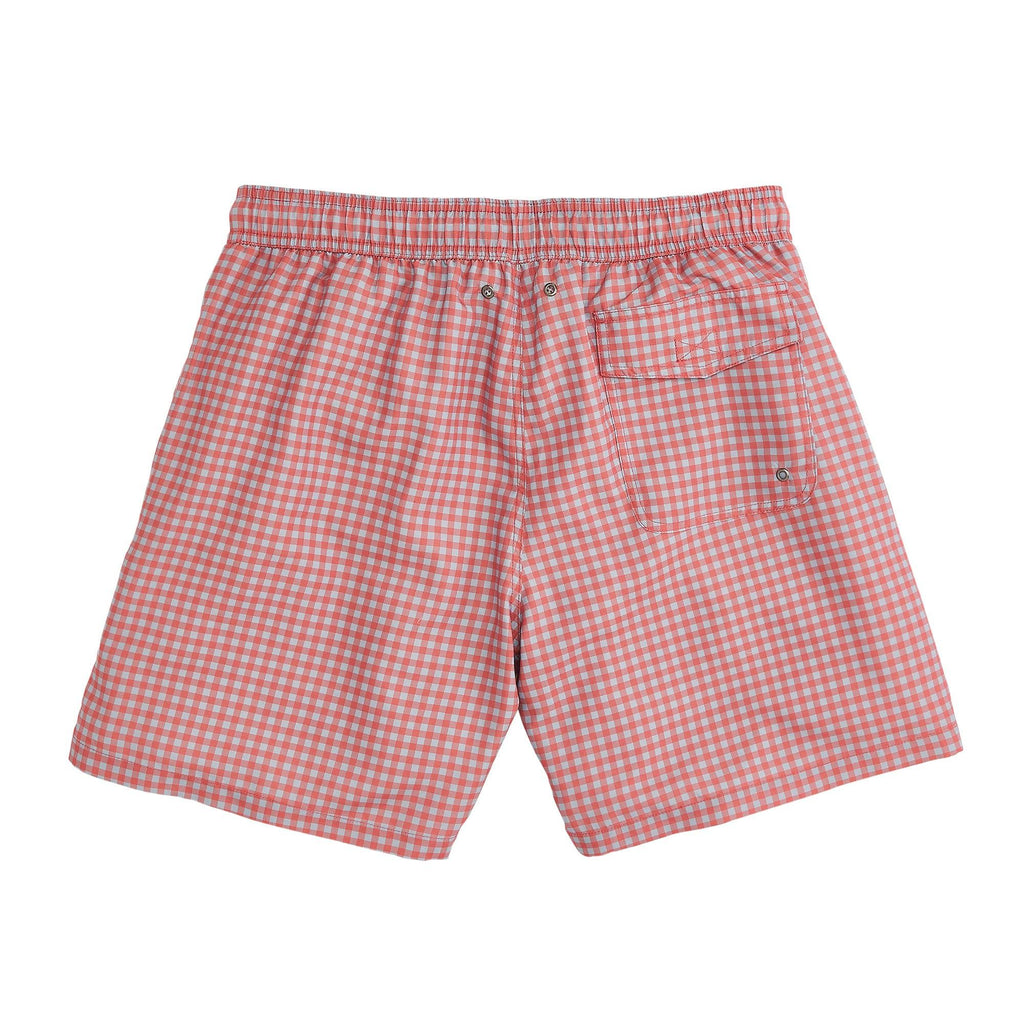 Gingham Swim Trunk Mineral Red