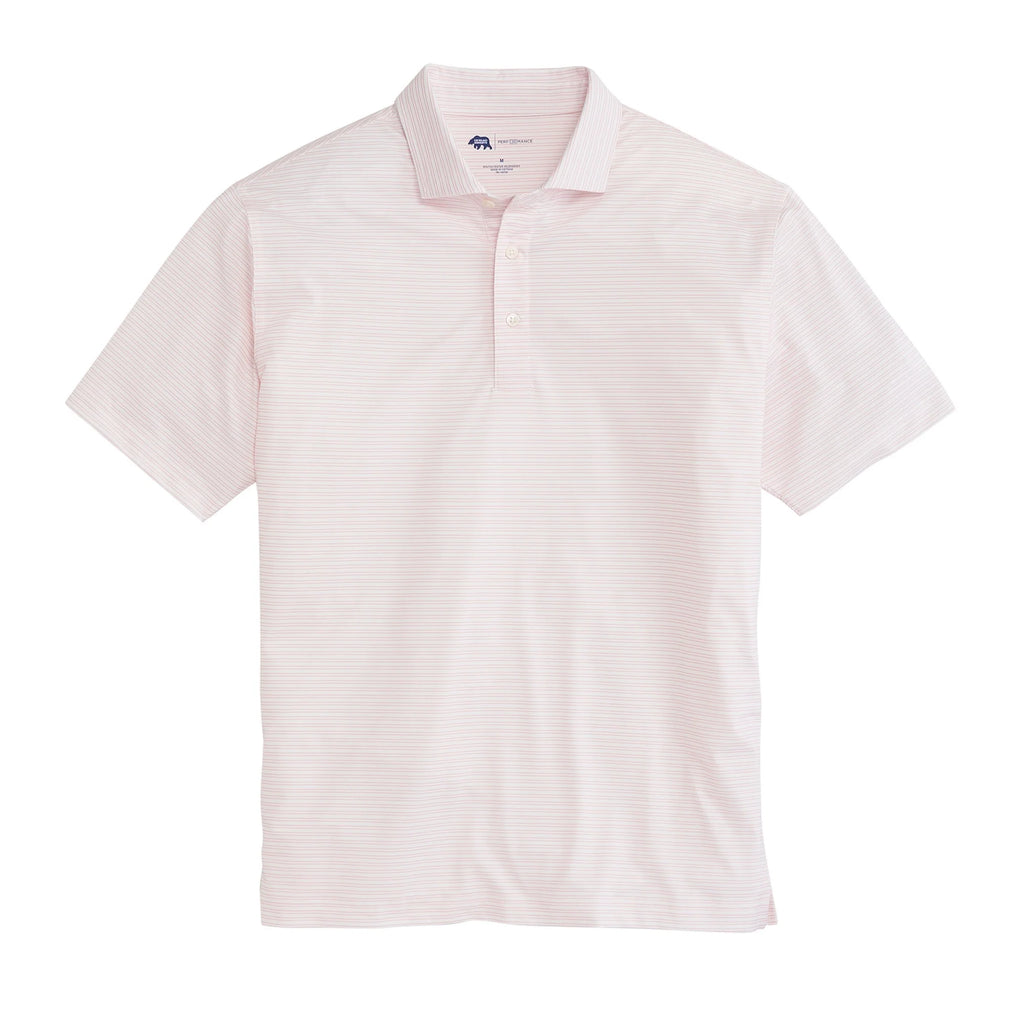 Rose Shadow Pairing Stripe Performance Polo