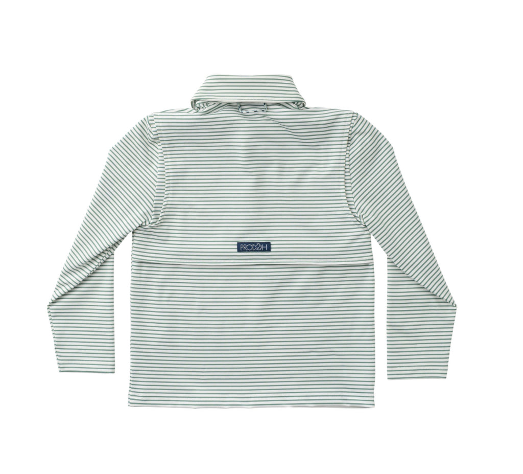 Toddler Boys Long Sleeve Pro Performance Polo-Frosty Spruce Stripe