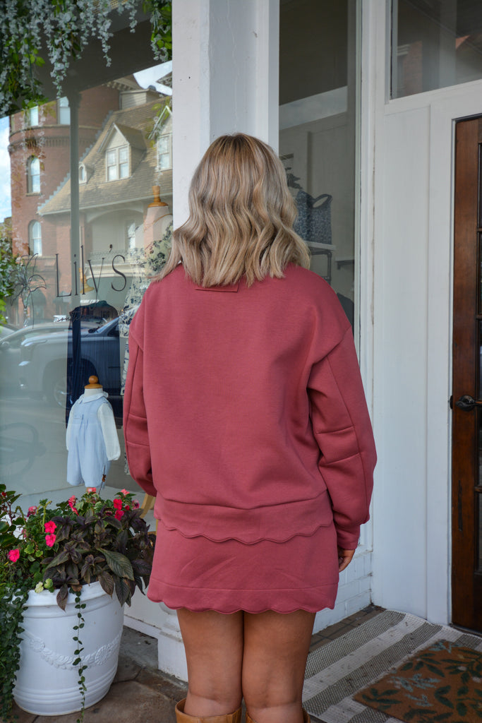 Rosewood Scalloped Henley