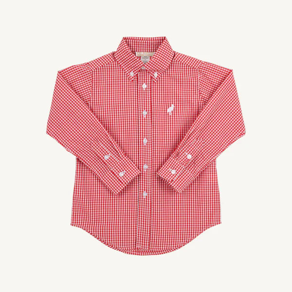 Richmond Red Mini Gingham Dean’s List Dress Shirt