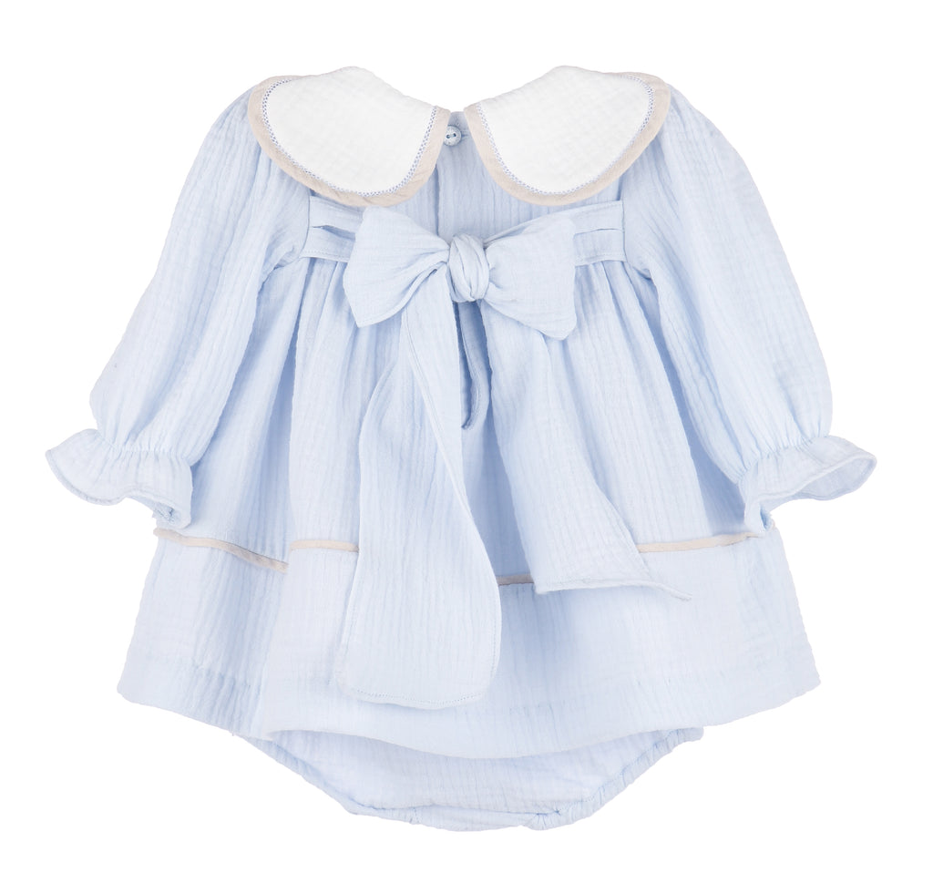 Baby Girl Cuddle Cotton Blue Petal Float