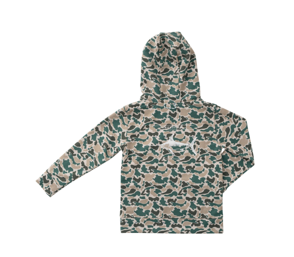 Toddler Boy Spinnerbait Sweatshirt-Neutral Camo With Swordfish