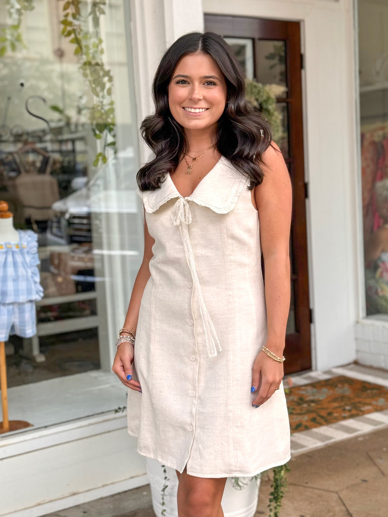 Callie’s Collared Linen Dress