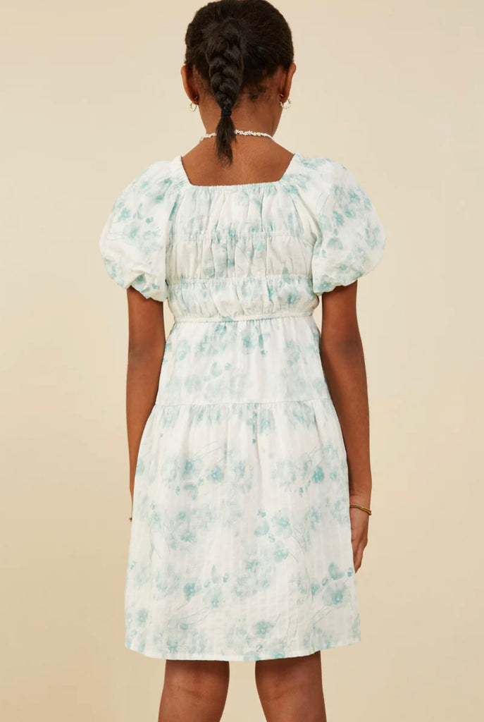 TWEEN Jade Textured Floral Dress