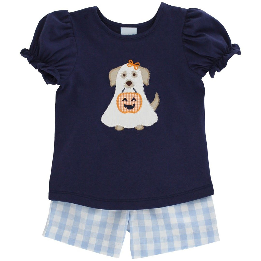 Toddler Girl Happy Howl-O-Ween Short Set