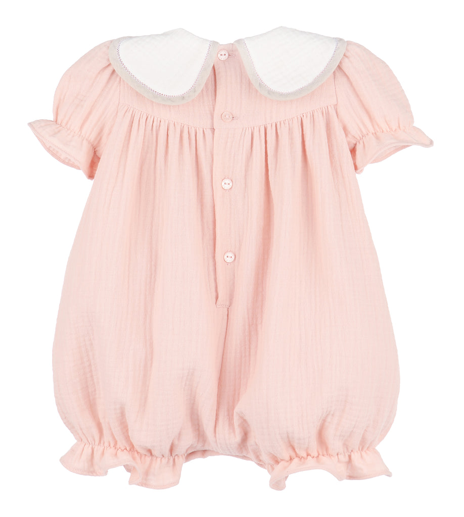 Baby Girl Cuddle Cotton Pink Petal Playsuit