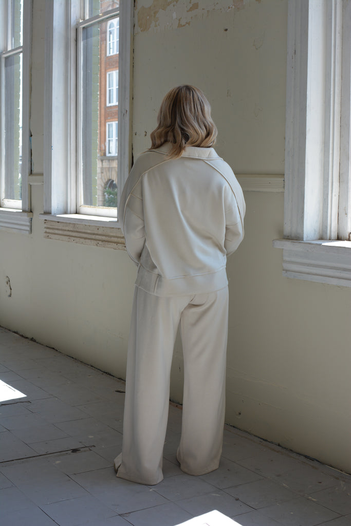 Soft Knit Beige Trousers