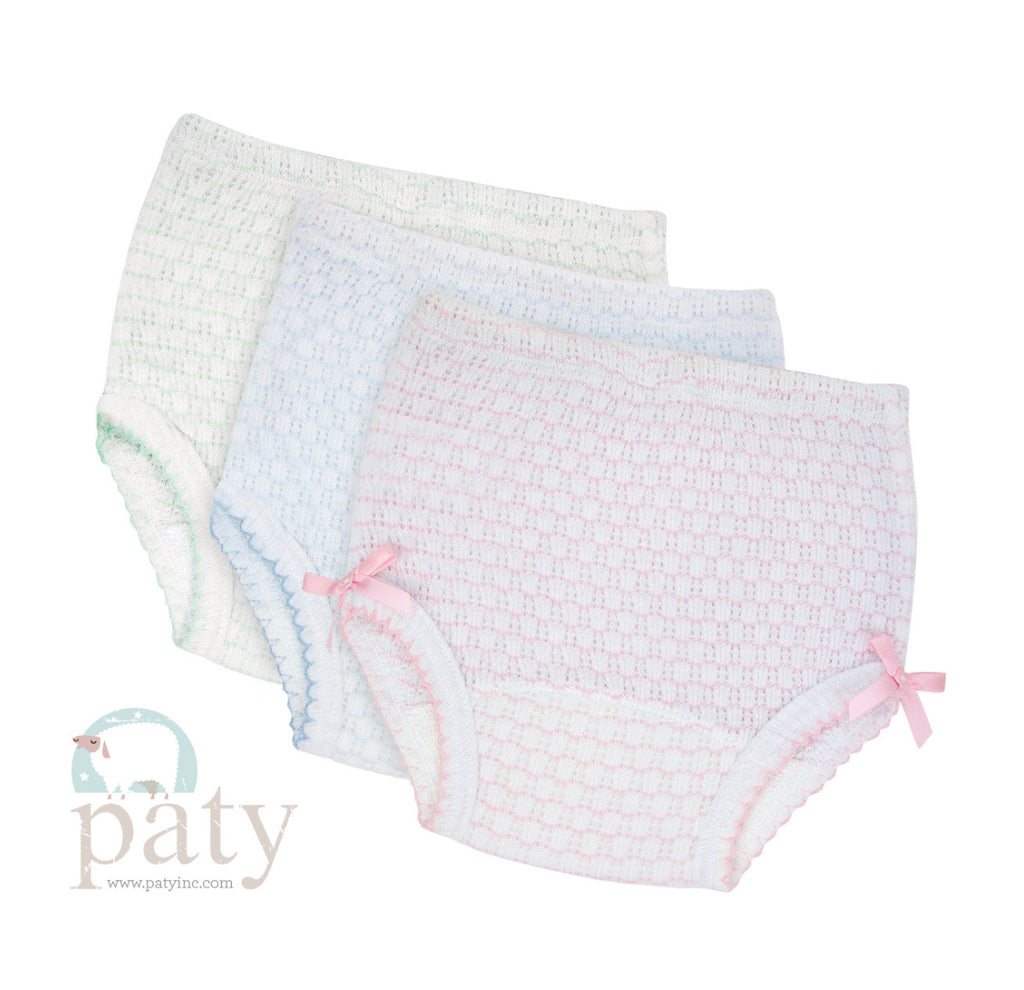 Paty Pinstripe Panty With Pink Bows