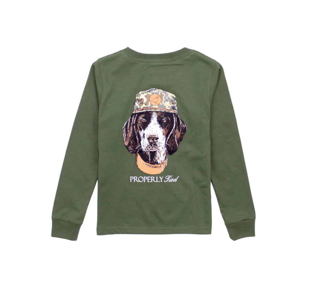 Toddler Boy Man's Best Friend LS Olive