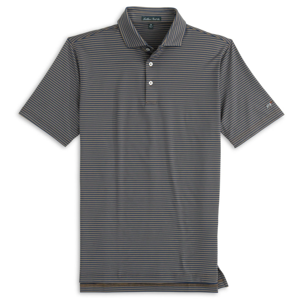 YOUTH Hillside Stripe Polo In Midnight/Brown