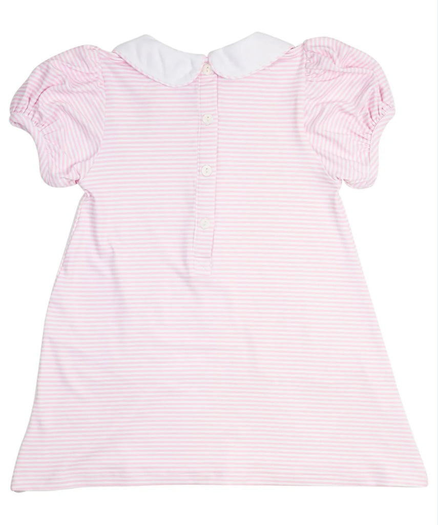 Toddler Girl Pink Stripe Knit Bunny Pocket Jumper