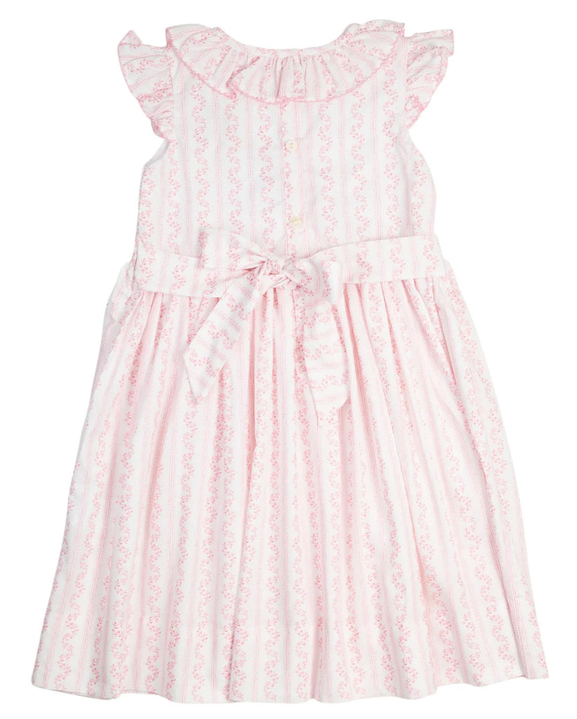 Toddler Girl Pink Vine Smocked Dress