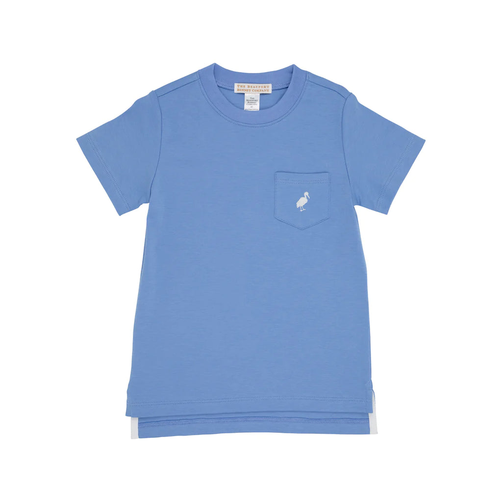 Carter Crewneck-Pocket & Stork
Barbados Blue/Worth Avenue White