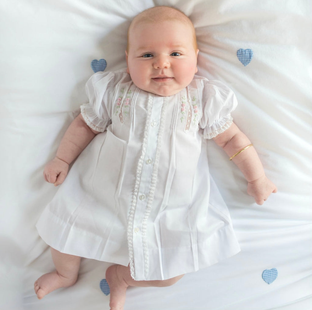 Baby Girl Floral Rosebud Lace Daygown