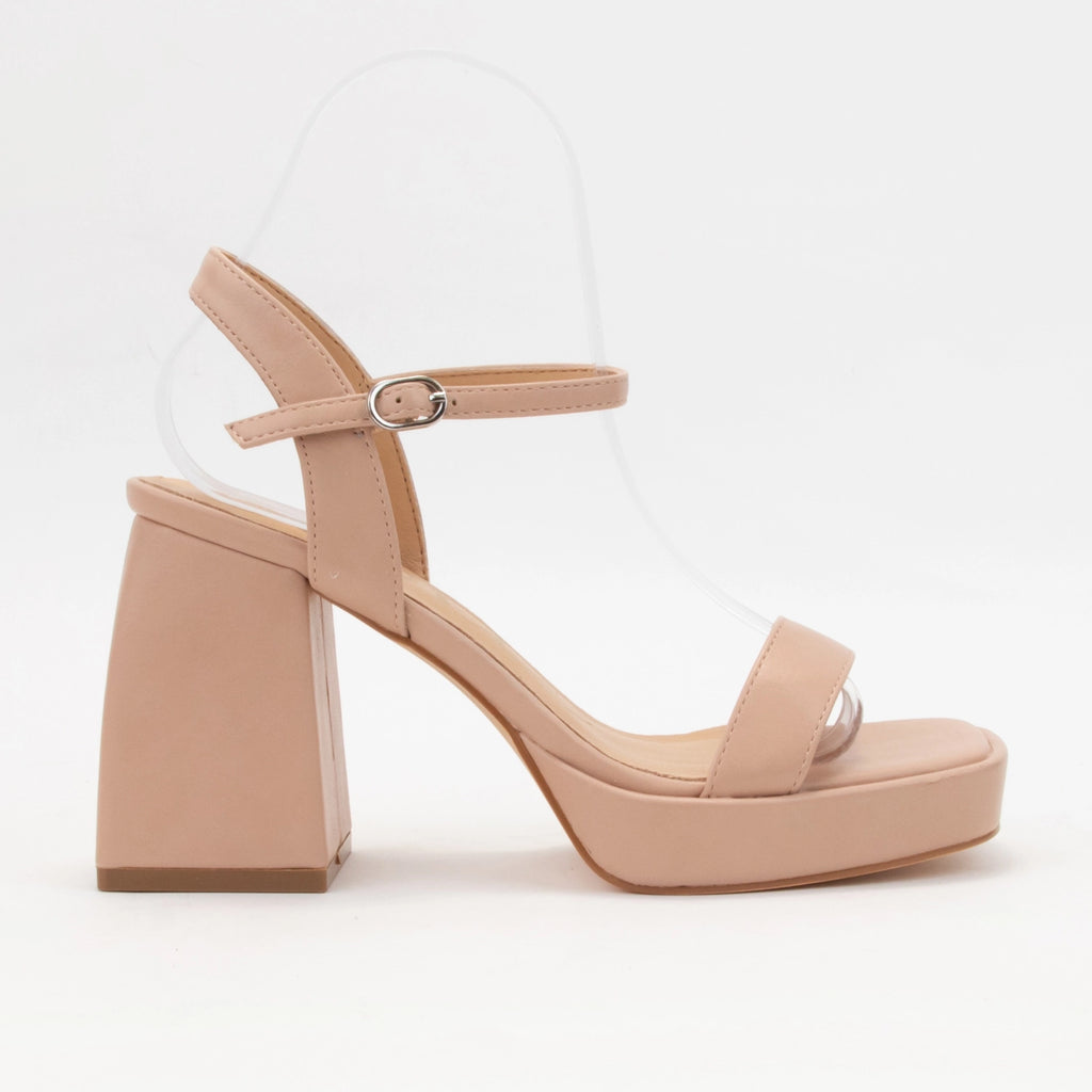 Miranda Platform Taupe Heel