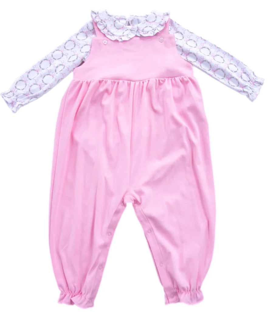 Baby Girl Adeline Knit Long Bubble, Pink Wreath
Knit