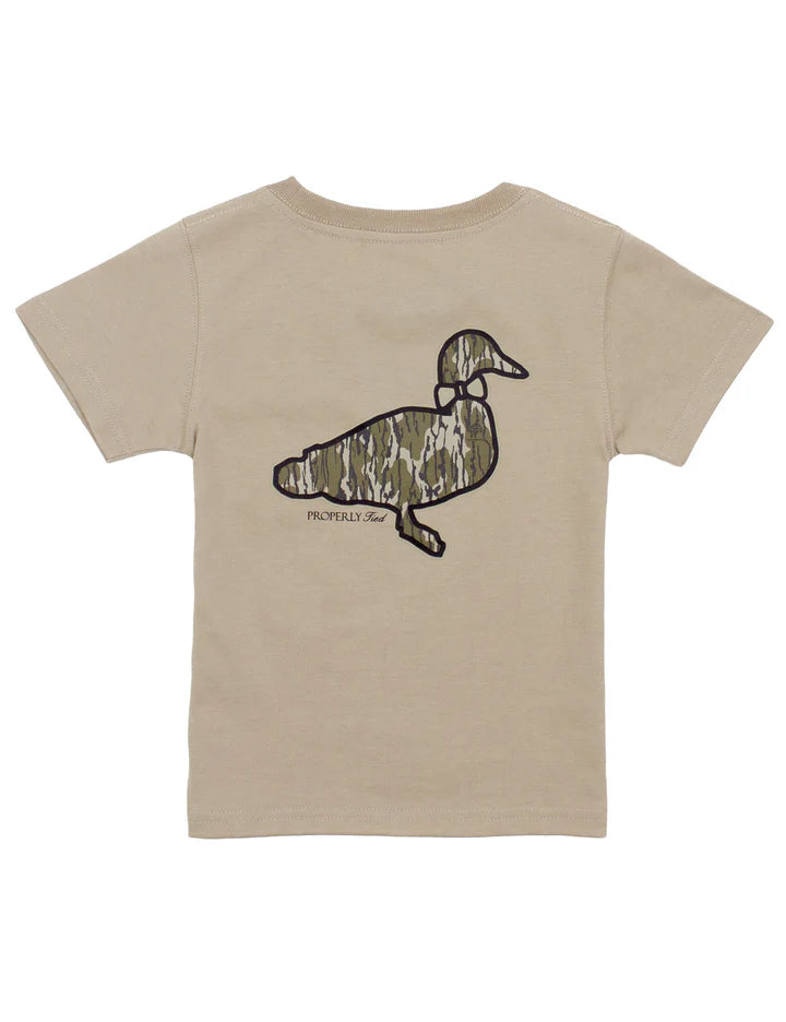 Toddler Boy Mossy Oak Logo Sand Tee