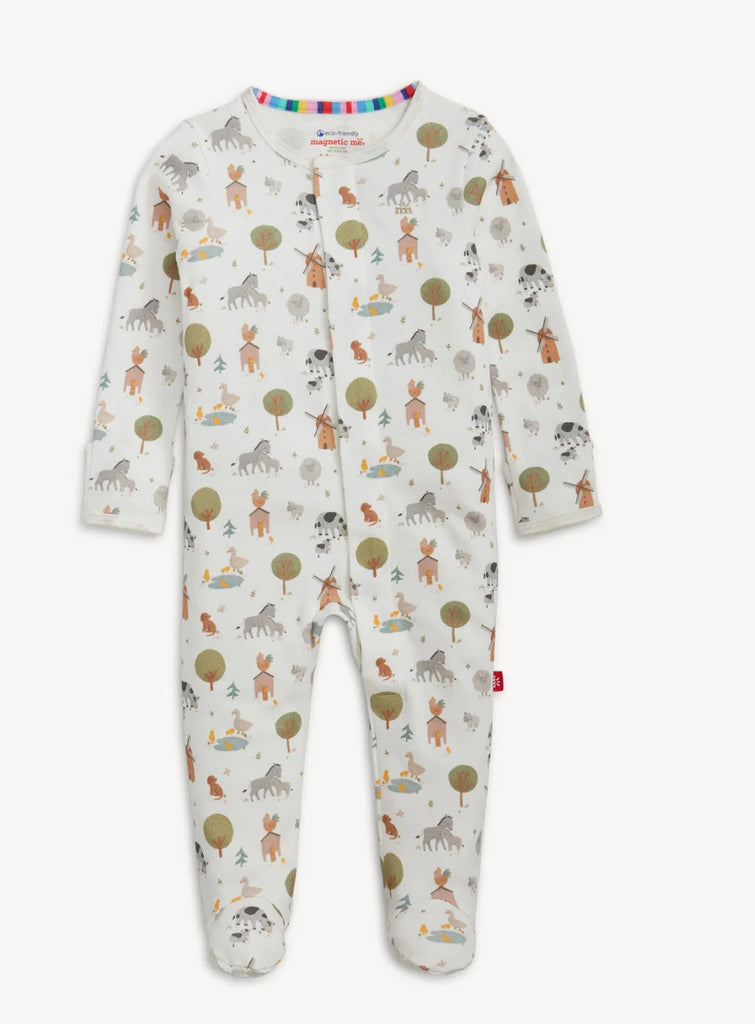 Baby Funny Farm Organic Cotton Footie