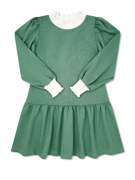 Dorothy Dropwaist Dress-Clover Green Knit