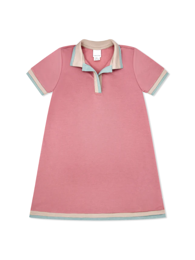 TWEEN Palmer Polo Dress-Pembroke Pink, Powder Blue, Toffee Khaki