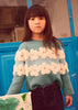 Toddler Girl Teal Flower Sweater