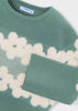 Toddler Girl Teal Flower Sweater