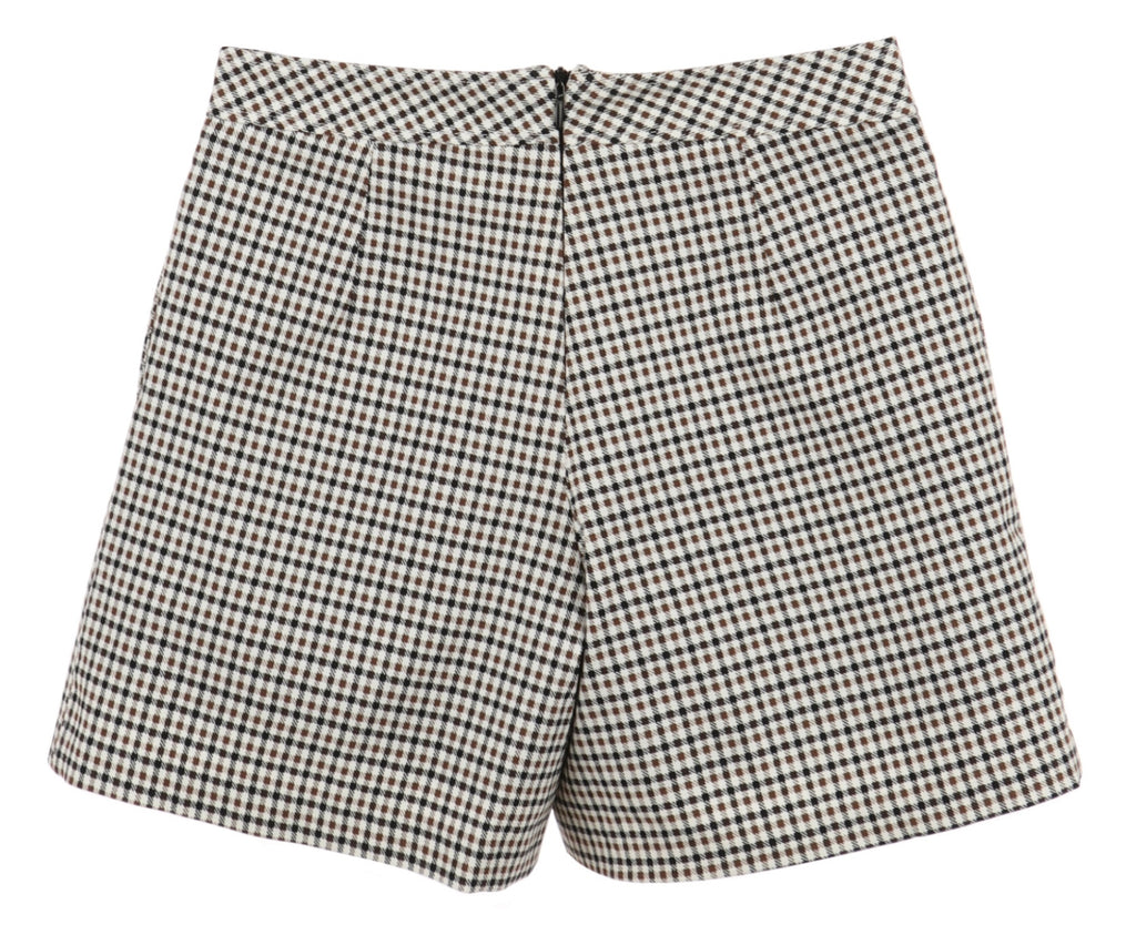 TWEEN Brown/Black Check Pleated Skort