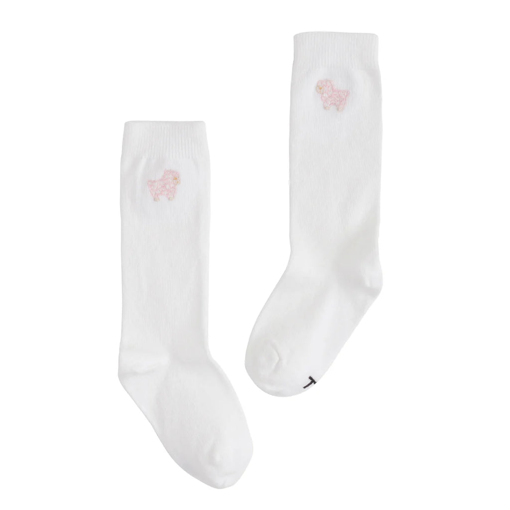 Pink Sheep Knee High Socks