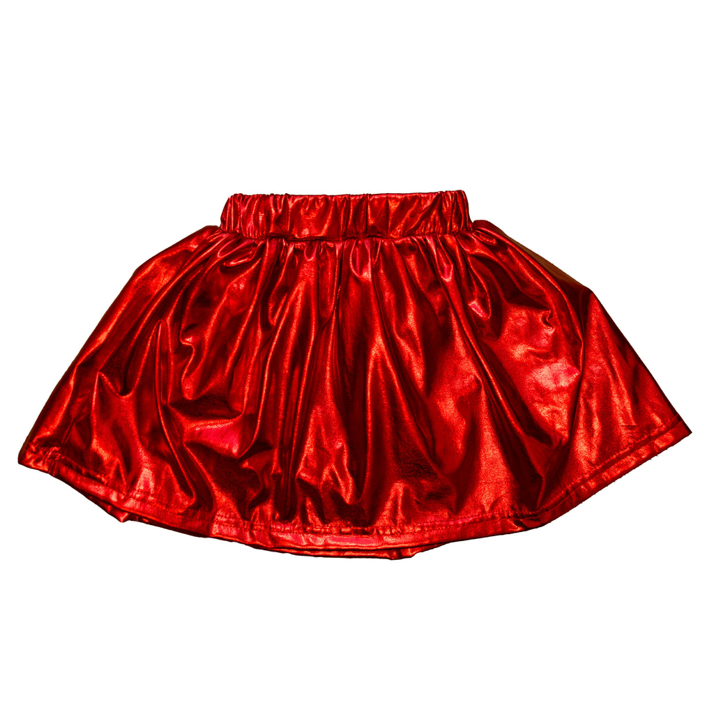 TWEEN Red Metallic Skort