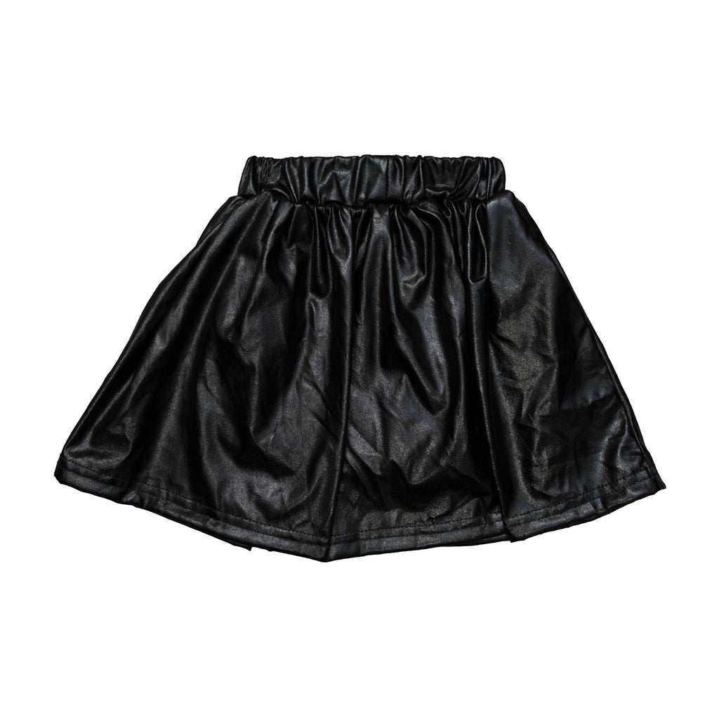 TWEEN Black Metallic Swing Skort