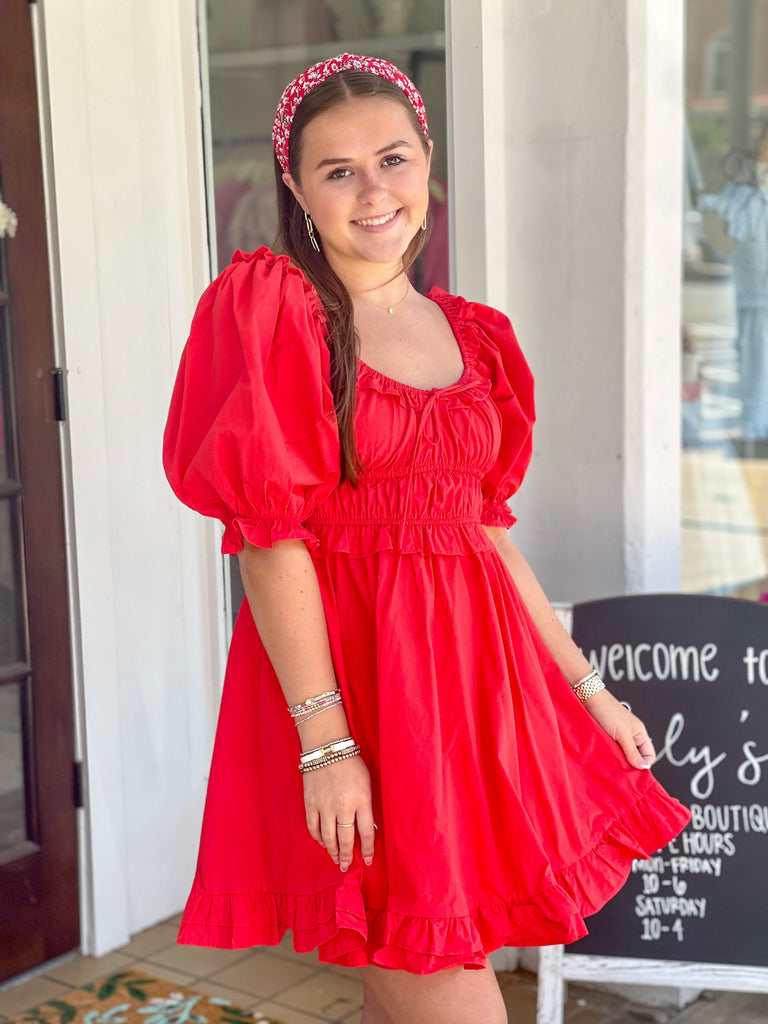Red Poplin Dress