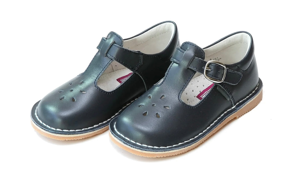 Joy Classic Leather Navy T-Strap Mary JanesShoes