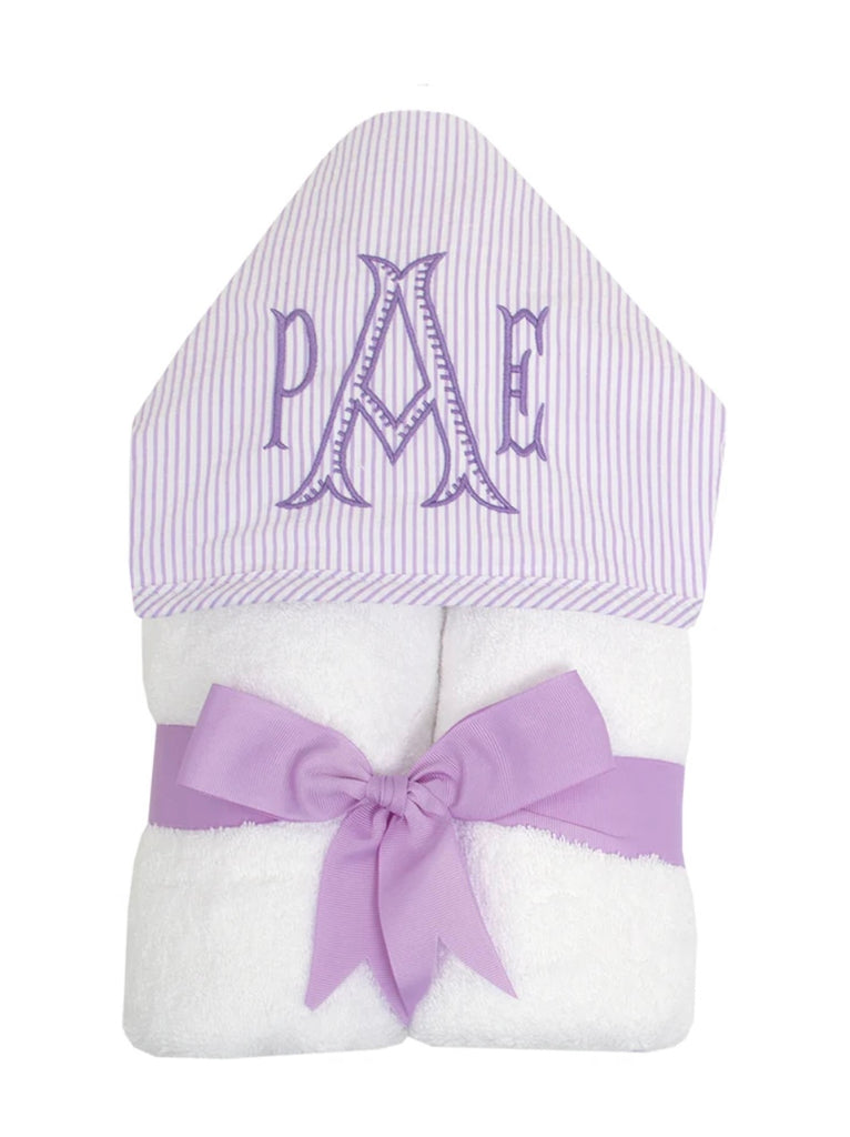 Lilac Stripe Hooded Towel