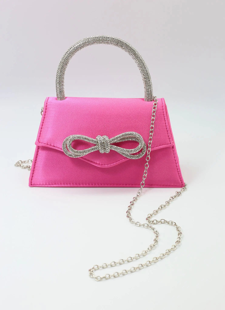 Dell Rose Pink Crossbody with CZ Handle