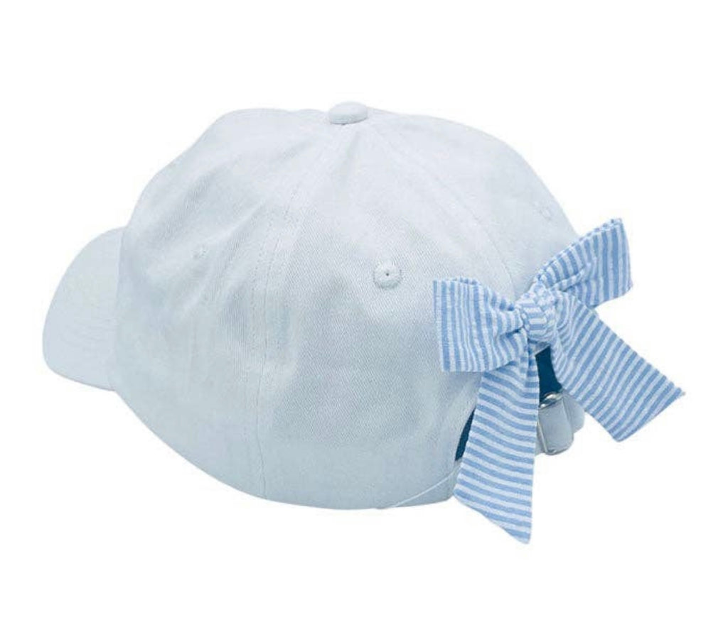 Customizable Bow Baseball Hat In Winnie White (Girls)