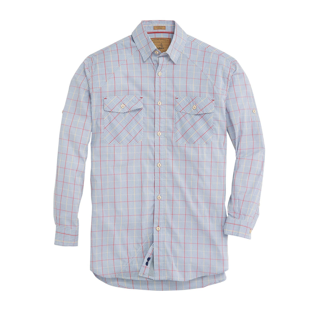 Owl Creek Dusty Blue Waterfront Performance Fishing Shirt