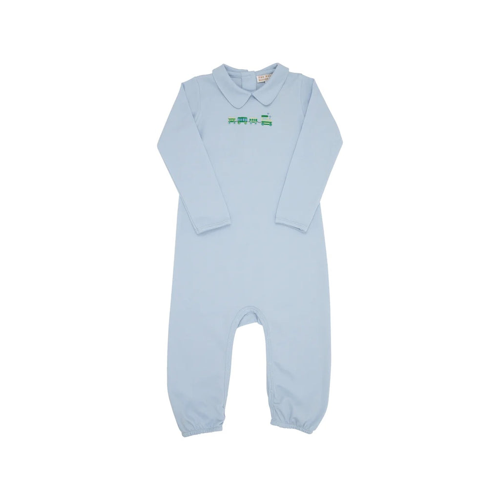 Rigsby Romper With Train Embroidery