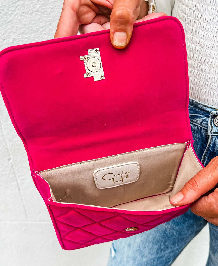Asher Quilted Fuchsia Crossbody