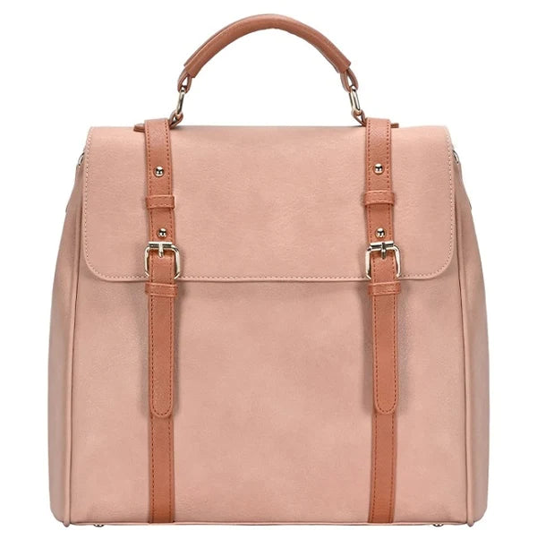 Buckle Flap Over Blush Fashion Backpack