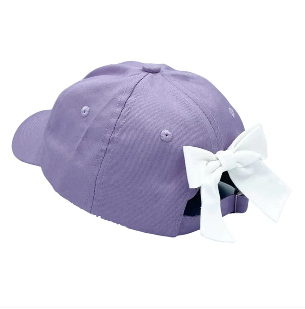 Customizable Bow Baseball Hat in Lilly Lavender