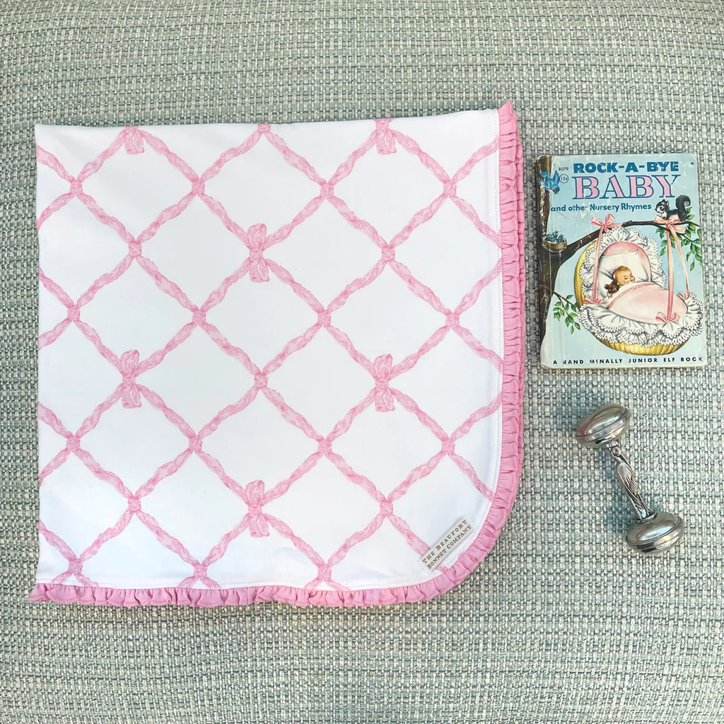 Baby Buggy Blanket Belle Meade Bow With Pier Party Pink