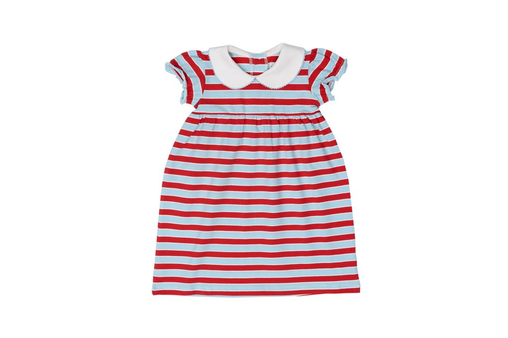 Blue And Red Striped Play Dress